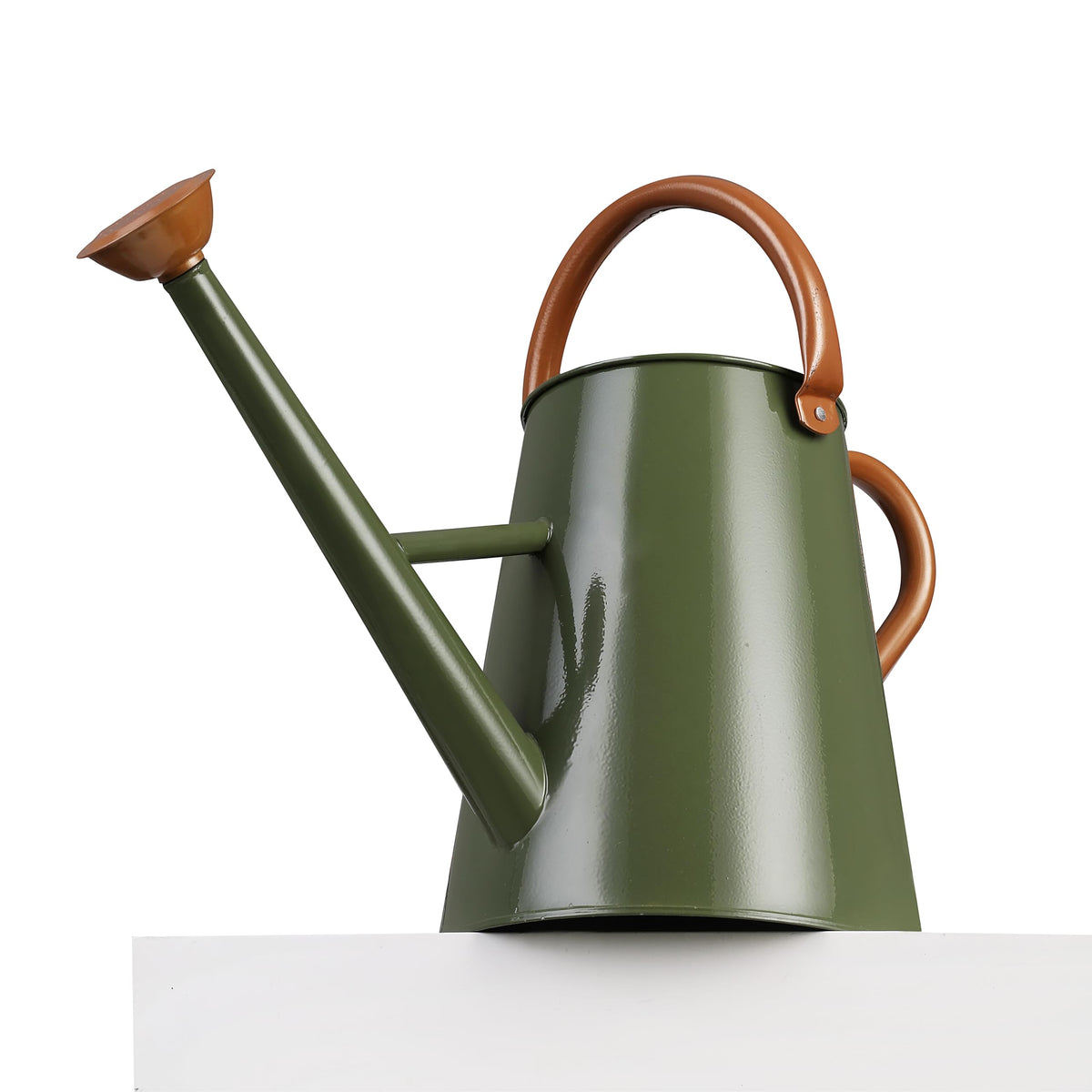 Metal Watering Can with Removable Spout, 1.5 Gallon Large Watering Cans for Plants, Galvanized Steel Gardening Water Can for Indoor & Outdoor Use, Watering Pot with Ergonomic Movable Handle(White)
