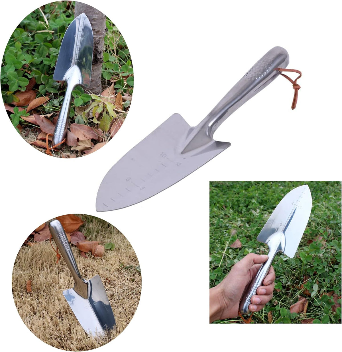 Prudance Creative Calibration Gardening Yard Stainless Steel Trowel Shovel Spade 11"