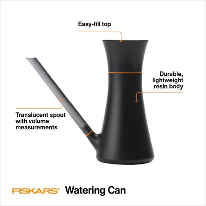 Fiskars 40oz Indoor Watering Can, Long Reach Spout, Anti-Drip Nozzle