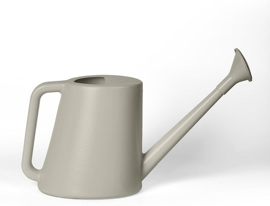 ZXJ Hand Plant Watering Can - for Indoor and Outdoor Home Garden Plants - with Long Spout - Beige - 1/2 Gallon