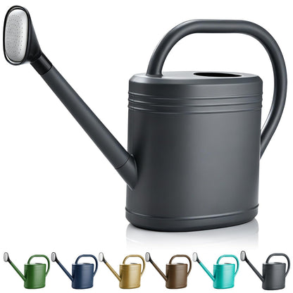 NERUB 2 Gallon Watering Can for Outdoor Plants, Large Garden Watering Can with Long Spout and Removable Stainless Steel Sprinkler Head, Plastic Water Can for Patio, Greenhouse and Flowers