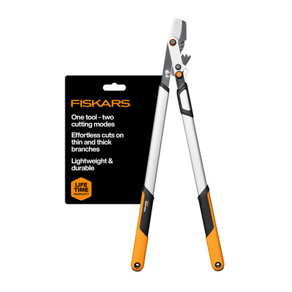 Fiskars 15” PowerGear Garden Anvil Loppers, Tree Trimmer, 1.25" Cuts
