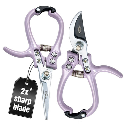 Modern Sprout Hand Pruners+Shears Set w/Blister - Gardening Tools - Sage