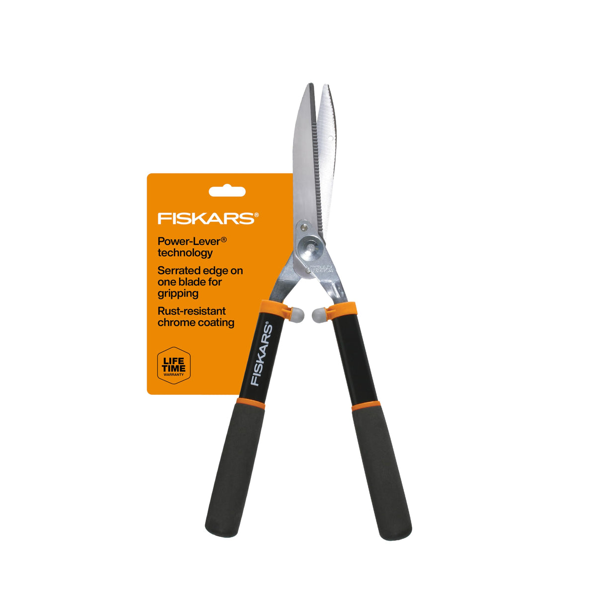 Fiskars 25"-33" Power-Lever Extendable Garden Hedge Shears, 10” Blades