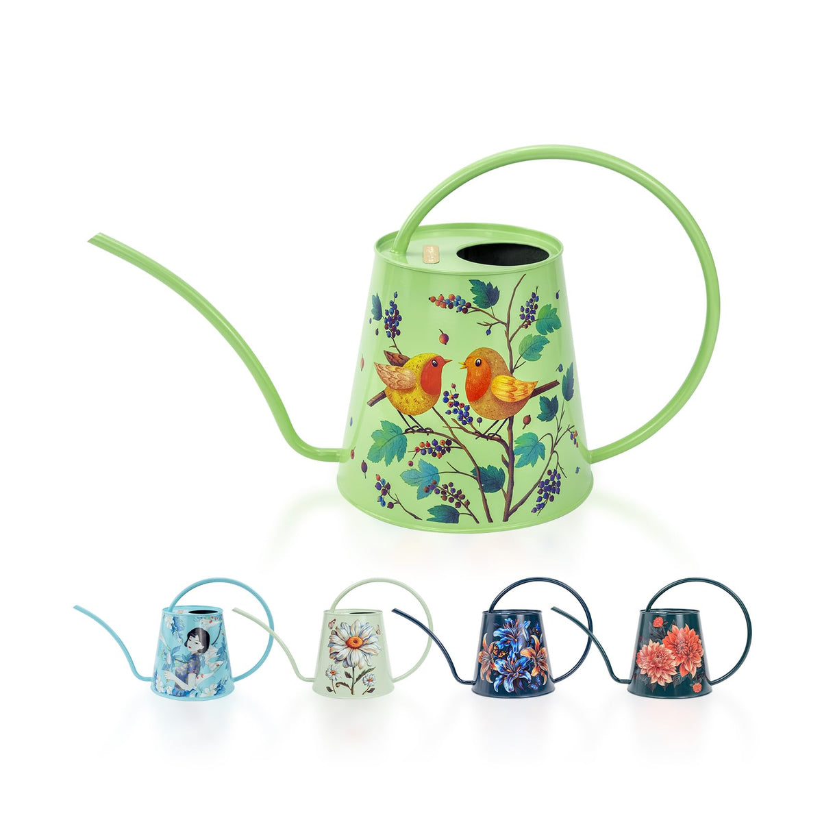 2L Long Spout Watering Can, Stainless Steel (Lilium Brownii)