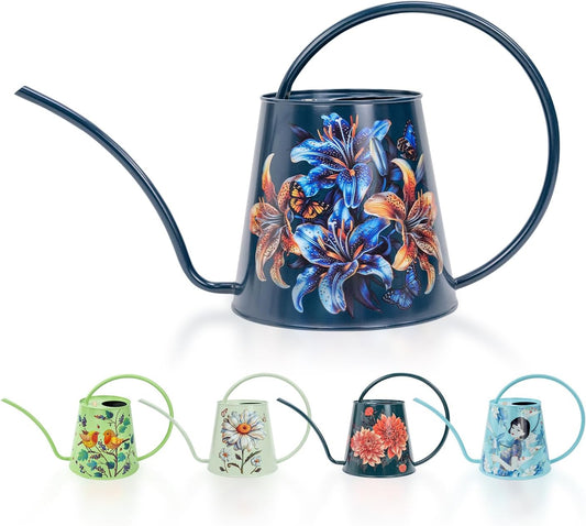 2L Long Spout Watering Can, Stainless Steel (Lilium Brownii)